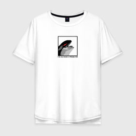Мужская футболка хлопок Oversize с принтом Косатка высший хищник в Тюмени, 100% хлопок | свободный крой, круглый ворот, “спинка” длиннее передней части | Тематика изображения на принте: 