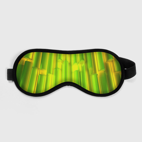 Маска для сна 3D с принтом Зеленые неоновые полосы в Кировске, внешний слой — 100% полиэфир, внутренний слой — 100% хлопок, между ними — поролон |  | Тематика изображения на принте: 