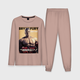 Мужская пижама с лонгсливом хлопок с принтом Tekken 8 Bryan Fury в Екатеринбурге,  |  | Тематика изображения на принте: 