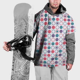 Накидка на куртку 3D с принтом Цветные упорядоченные круги , 100% полиэстер |  | 