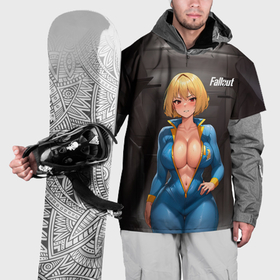 Накидка на куртку 3D с принтом Fallout anime girl в Екатеринбурге, 100% полиэстер |  | 