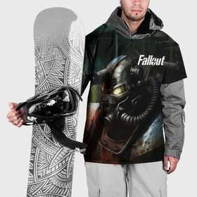 Накидка на куртку 3D с принтом Fallout dark style в Екатеринбурге, 100% полиэстер |  | 