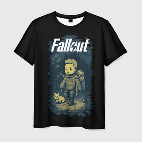 Мужская футболка 3D с принтом Fallout  boy в Курске, 100% полиэфир | прямой крой, круглый вырез горловины, длина до линии бедер | 