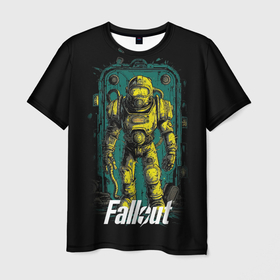 Мужская футболка 3D с принтом Fallout poster  style в Курске, 100% полиэфир | прямой крой, круглый вырез горловины, длина до линии бедер | 