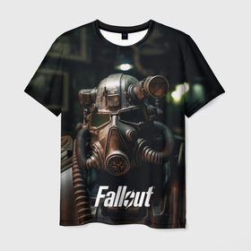 Мужская футболка 3D с принтом Fallout man в Курске, 100% полиэфир | прямой крой, круглый вырез горловины, длина до линии бедер | 