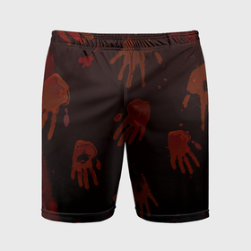 Мужские шорты спортивные с принтом Кровавые ладони в Тюмени,  |  | 