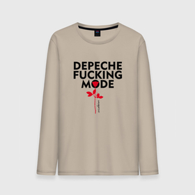 Мужской лонгслив хлопок с принтом Depeche Mode   Rose mode white в Петрозаводске, 100% хлопок |  | Тематика изображения на принте: 