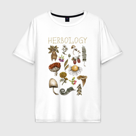 Мужская футболка хлопок Oversize с принтом Биология   растения в мире ботанике в Петрозаводске, 100% хлопок | свободный крой, круглый ворот, “спинка” длиннее передней части | 
