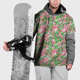 Накидка на куртку 3D с принтом Цветы шиповника абстрактные в Белгороде, 100% полиэстер |  | 