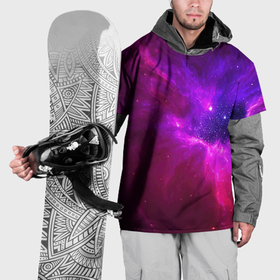 Накидка на куртку 3D с принтом Бескрайнее космическое пространство   галактика в Екатеринбурге, 100% полиэстер |  | 