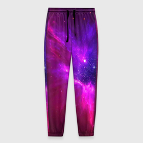 Мужские брюки 3D с принтом Бескрайнее космическое пространство   галактика в Санкт-Петербурге, 100% полиэстер | манжеты по низу, эластичный пояс регулируется шнурком, по бокам два кармана без застежек, внутренняя часть кармана из мелкой сетки | 