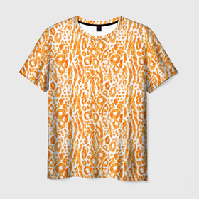 Мужская футболка 3D с принтом Леопардовый яркий принт в Новосибирске, 100% полиэфир | прямой крой, круглый вырез горловины, длина до линии бедер | Тематика изображения на принте: 