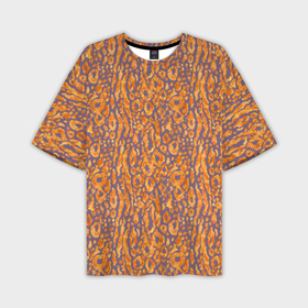 Мужская футболка oversize 3D с принтом Леопардовые пятна на сиреневом в Белгороде,  |  | 