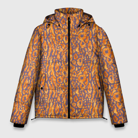 Мужская зимняя куртка 3D с принтом Леопардовые пятна на сиреневом в Тюмени, верх — 100% полиэстер; подкладка — 100% полиэстер; утеплитель — 100% полиэстер | длина ниже бедра, свободный силуэт Оверсайз. Есть воротник-стойка, отстегивающийся капюшон и ветрозащитная планка. 

Боковые карманы с листочкой на кнопках и внутренний карман на молнии. | 