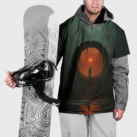 Накидка на куртку 3D с принтом Подземный храм , 100% полиэстер |  | 