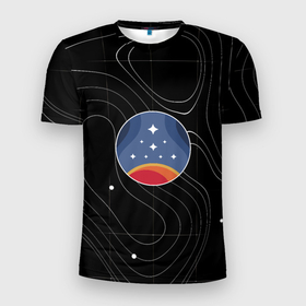 Мужская футболка 3D Slim с принтом The Constellation в Кировске, 100% полиэстер с улучшенными характеристиками | приталенный силуэт, круглая горловина, широкие плечи, сужается к линии бедра | 