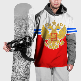 Накидка на куртку 3D с принтом Герб Российской Федерации   полосы в Новосибирске, 100% полиэстер |  | Тематика изображения на принте: 