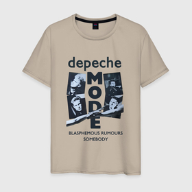 Мужская футболка хлопок с принтом Depeche Mode   Blasphemous rumours somebody , 100% хлопок | прямой крой, круглый вырез горловины, длина до линии бедер, слегка спущенное плечо. | 