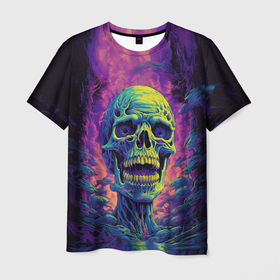 Мужская футболка 3D с принтом Ходячий мертвец в Курске, 100% полиэфир | прямой крой, круглый вырез горловины, длина до линии бедер | 