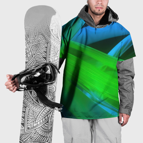 Накидка на куртку 3D с принтом Blue  green  abstract , 100% полиэстер |  | 