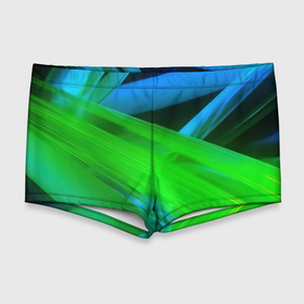 Мужские купальные плавки 3D с принтом Blue  green  abstract , Полиэстер 85%, Спандекс 15% |  | 