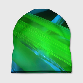 Шапка 3D с принтом Blue  green  abstract в Рязани, 100% полиэстер | универсальный размер, печать по всей поверхности изделия | 