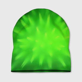 Шапка 3D с принтом Зеленый    взрыв в Екатеринбурге, 100% полиэстер | универсальный размер, печать по всей поверхности изделия | 