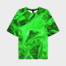 Мужская футболка oversize 3D с принтом Geometry  green в Курске,  |  | 