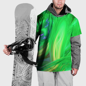 Накидка на куртку 3D с принтом Зеленая   абстракция в Тюмени, 100% полиэстер |  | Тематика изображения на принте: 