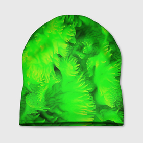 Шапка 3D с принтом Green  abstract   texture , 100% полиэстер | универсальный размер, печать по всей поверхности изделия | 