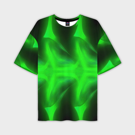 Мужская футболка oversize 3D с принтом Black  green   abstract в Белгороде,  |  | 