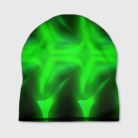 Шапка 3D с принтом Black  green   abstract , 100% полиэстер | универсальный размер, печать по всей поверхности изделия | 