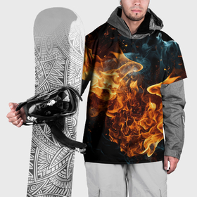 Накидка на куртку 3D с принтом Пламя огня фон в Петрозаводске, 100% полиэстер |  | Тематика изображения на принте: 