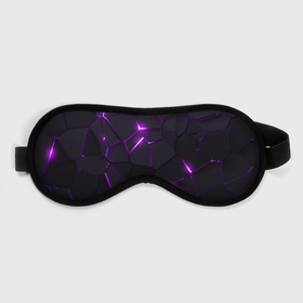 Маска для сна 3D с принтом Неоновые плиты с фиолетовым свечением в Кировске, внешний слой — 100% полиэфир, внутренний слой — 100% хлопок, между ними — поролон |  | Тематика изображения на принте: 