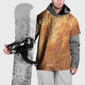 Накидка на куртку 3D с принтом Хлеб с кунжутом в Кировске, 100% полиэстер |  | 