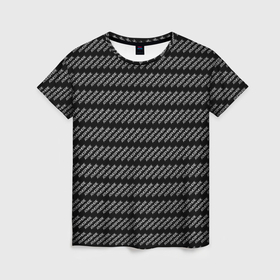 Женская футболка 3D с принтом Атмосфера паттерн черный в Тюмени, 100% полиэфир ( синтетическое хлопкоподобное полотно) | прямой крой, круглый вырез горловины, длина до линии бедер | 
