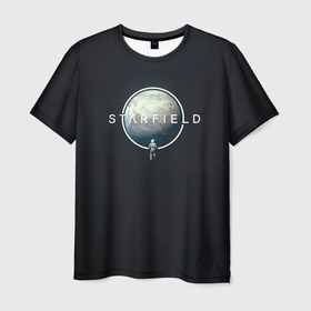 Мужская футболка 3D с принтом Starfield lost in spaсe в Петрозаводске, 100% полиэфир | прямой крой, круглый вырез горловины, длина до линии бедер | 