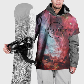 Накидка на куртку 3D с принтом Starfield лого космос , 100% полиэстер |  | 