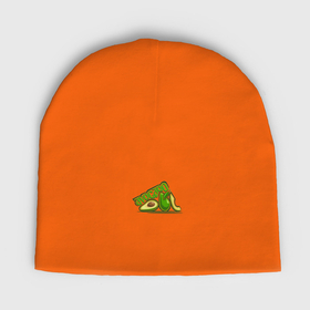 Мужская шапка демисезонная с принтом Green avocado ,  |  | Тематика изображения на принте: 