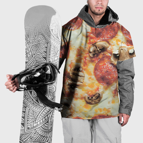 Накидка на куртку 3D с принтом Пицца с грибами , 100% полиэстер |  | 