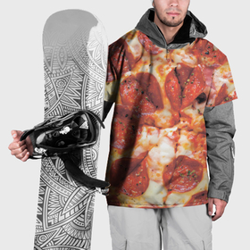 Накидка на куртку 3D с принтом Пицца с салями , 100% полиэстер |  | 