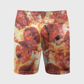 Мужские шорты спортивные с принтом Пицца с салями в Екатеринбурге,  |  | 