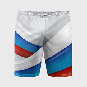 Мужские шорты спортивные с принтом Российские флаги в Кировске,  |  | 