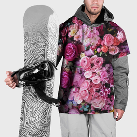 Накидка на куртку 3D с принтом Изобилие цветов , 100% полиэстер |  | 