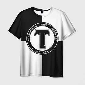 Мужская футболка 3D с принтом ФК Торпедо , 100% полиэфир | прямой крой, круглый вырез горловины, длина до линии бедер | 
