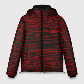 Мужская зимняя куртка 3D с принтом Красные горизонтальные полосы на черном фоне , верх — 100% полиэстер; подкладка — 100% полиэстер; утеплитель — 100% полиэстер | длина ниже бедра, свободный силуэт Оверсайз. Есть воротник-стойка, отстегивающийся капюшон и ветрозащитная планка. 

Боковые карманы с листочкой на кнопках и внутренний карман на молнии. | Тематика изображения на принте: 