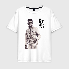 Мужская футболка хлопок Oversize с принтом Depeche Mode   Dave Gahan Pistols в Курске, 100% хлопок | свободный крой, круглый ворот, “спинка” длиннее передней части | 