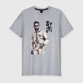 Мужская футболка хлопок Slim с принтом Depeche Mode   Dave Gahan Pistols в Санкт-Петербурге, 92% хлопок, 8% лайкра | приталенный силуэт, круглый вырез ворота, длина до линии бедра, короткий рукав | 