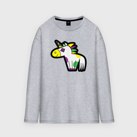 Мужской лонгслив oversize хлопок с принтом Little unicorn в Екатеринбурге,  |  | 