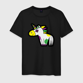 Мужская футболка хлопок с принтом Little unicorn , 100% хлопок | прямой крой, круглый вырез горловины, длина до линии бедер, слегка спущенное плечо. | 